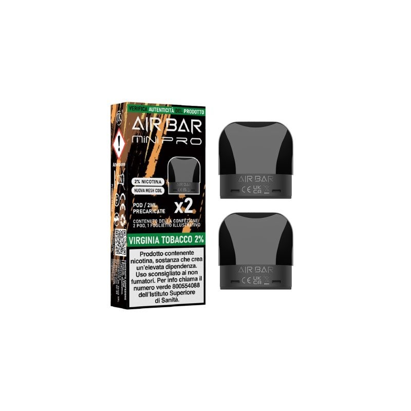 Air Bar Pro Virginia Tobacco 20Mg (price per 1 pod - pack of 2)